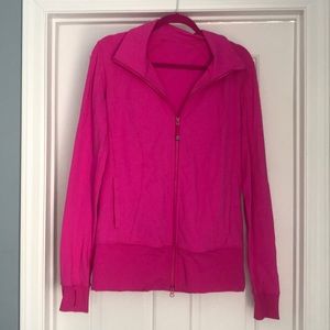 Hot pink lululemon zip-up jacket size 10
